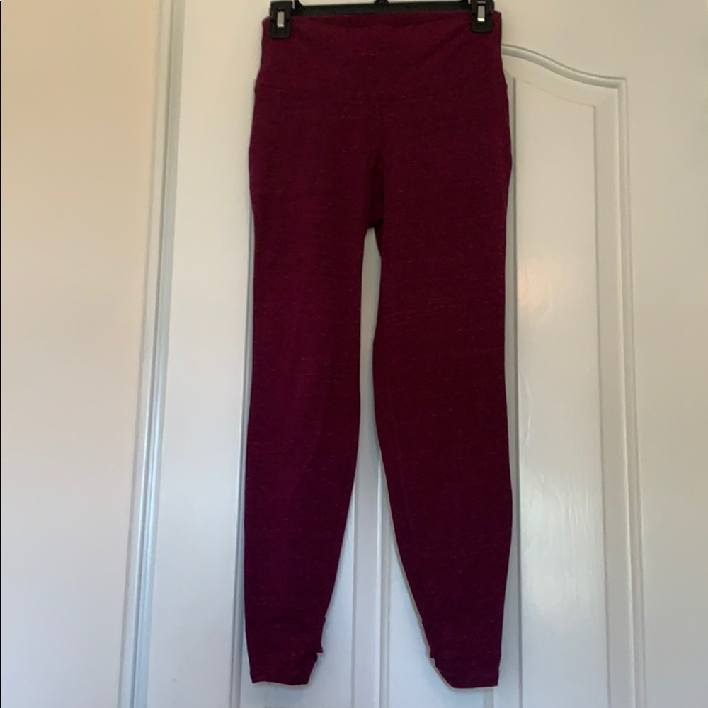 Burgundy leggings